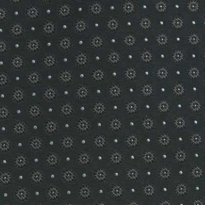 Forest Green Floral Spot Silk Tie Image 2