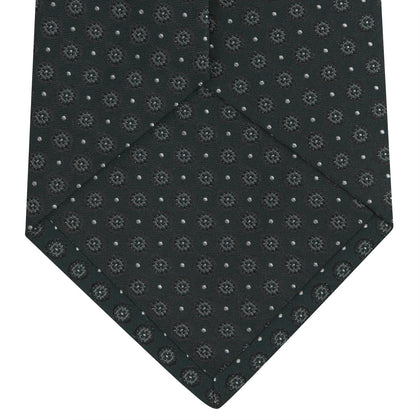 Forest Green Floral Spot Silk Tie Image 3
