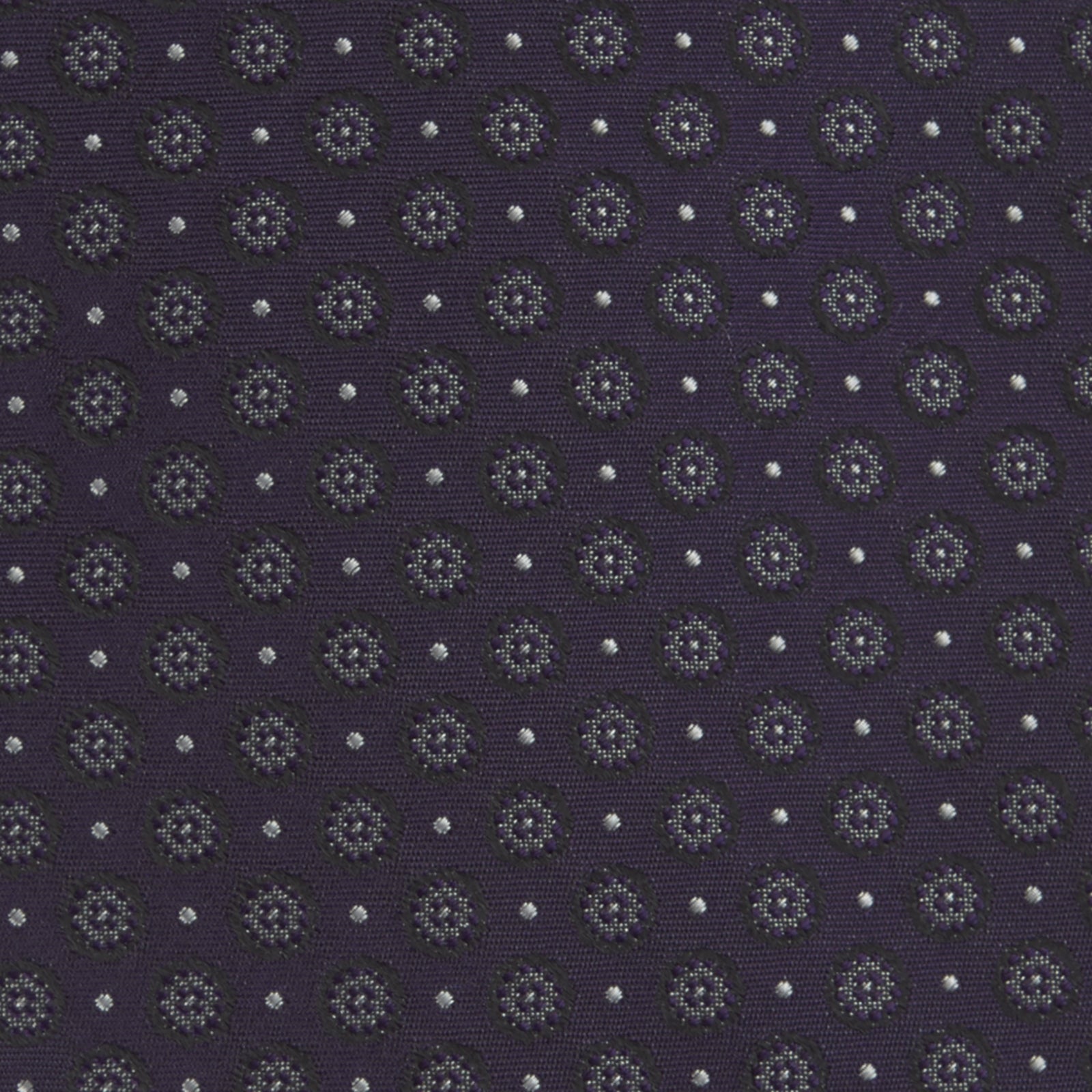 View 3 of product Plum Floral Spot Silk Tie