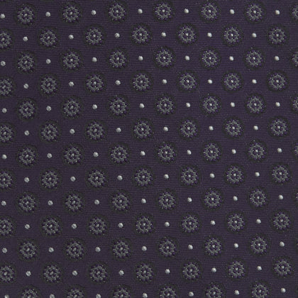 Plum Floral Spot Silk Tie Image 2