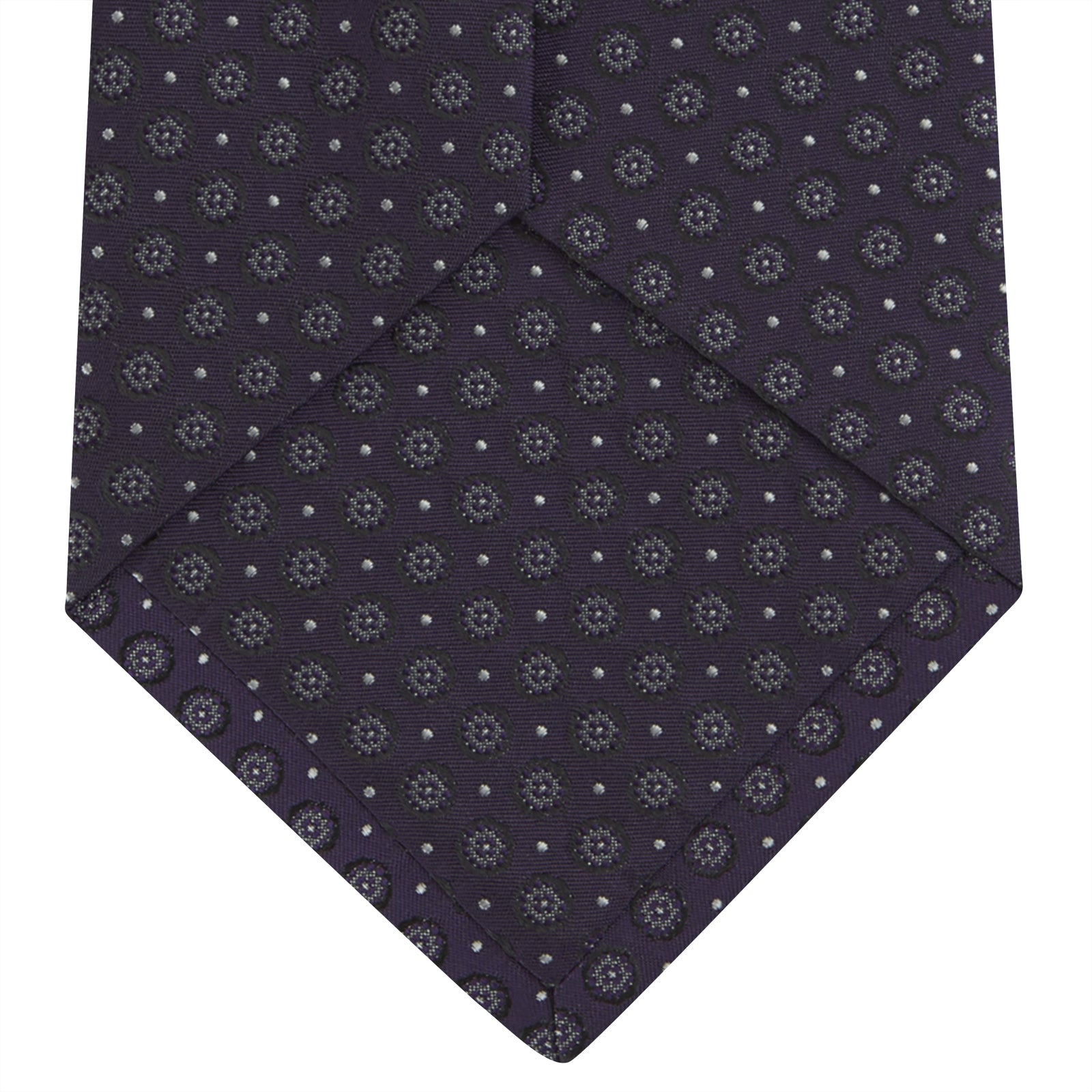View 4 of product Plum Floral Spot Silk Tie