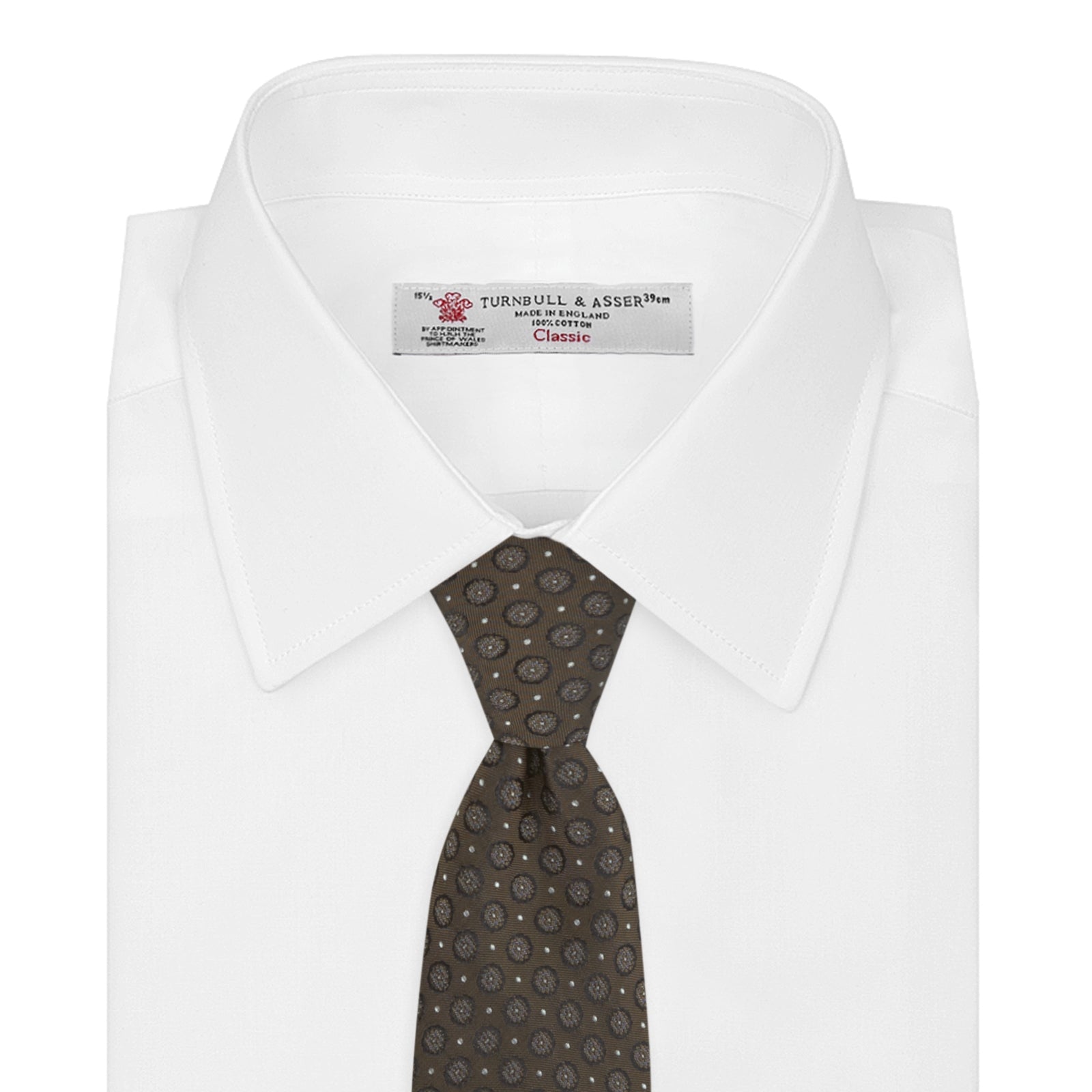 View 2 of product Brown Floral Spot Silk Tie