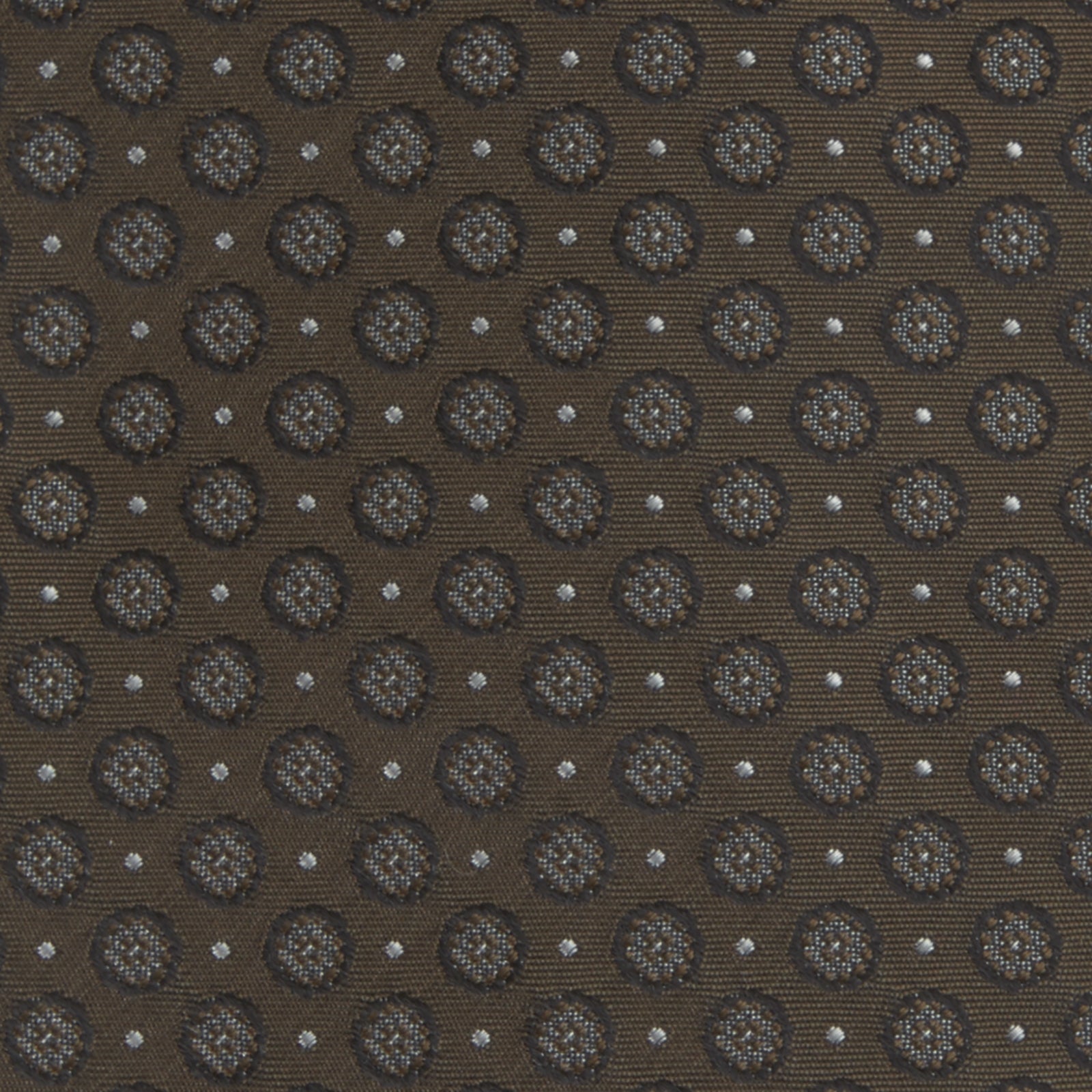 View 3 of product Brown Floral Spot Silk Tie
