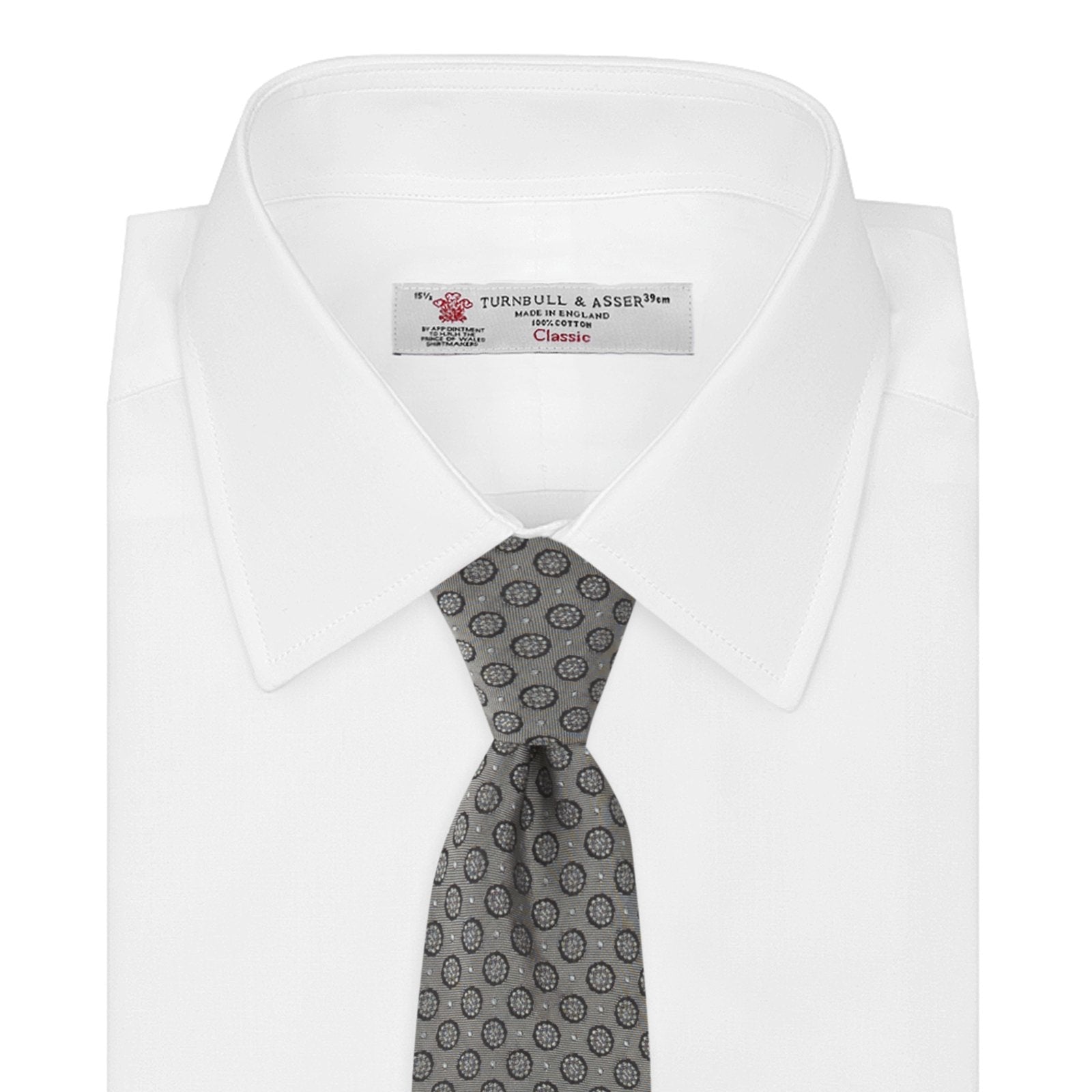 View 2 of product Grey Floral Spot Silk Tie