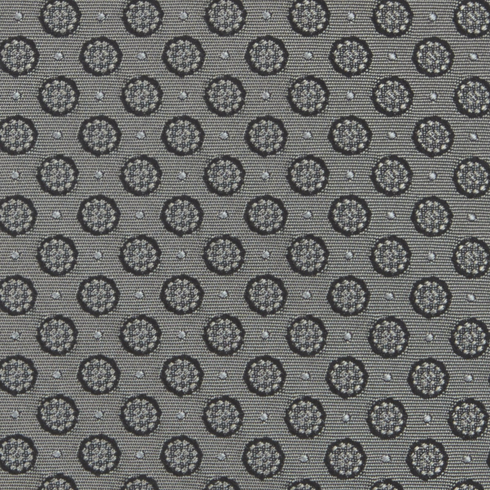 Grey Floral Spot Silk Tie