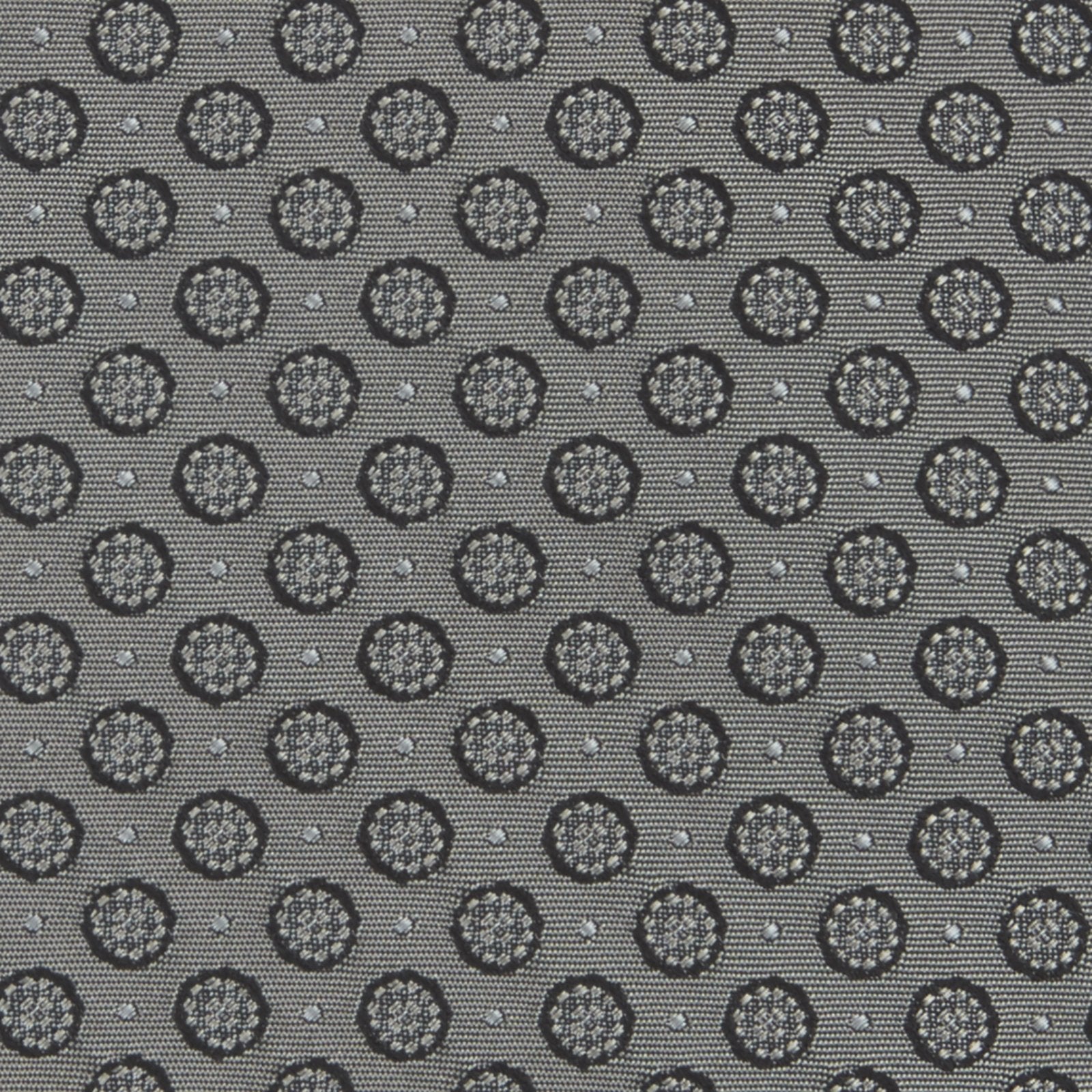 View 3 of product Grey Floral Spot Silk Tie