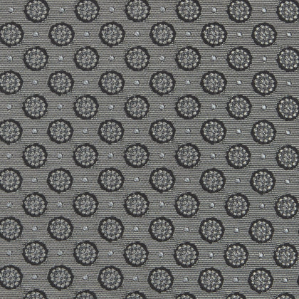 Grey Floral Spot Silk Tie Image 2