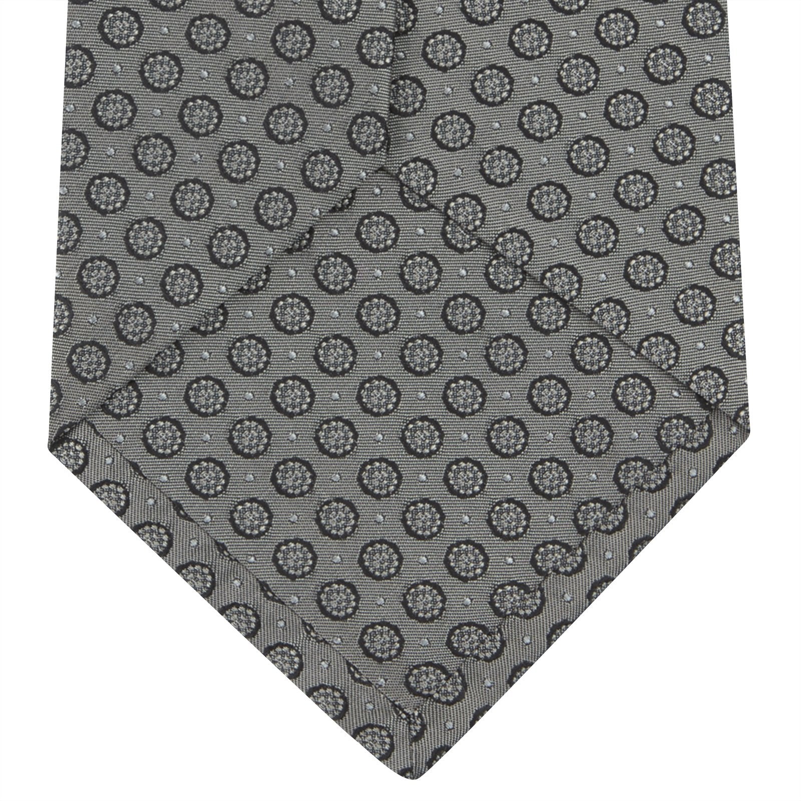 View 4 of product Grey Floral Spot Silk Tie