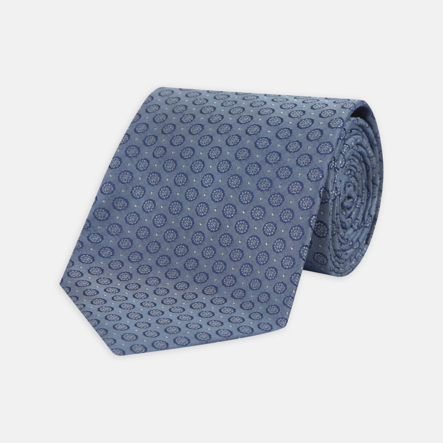 View 1 of product Light Blue Floral Spot Silk Tie