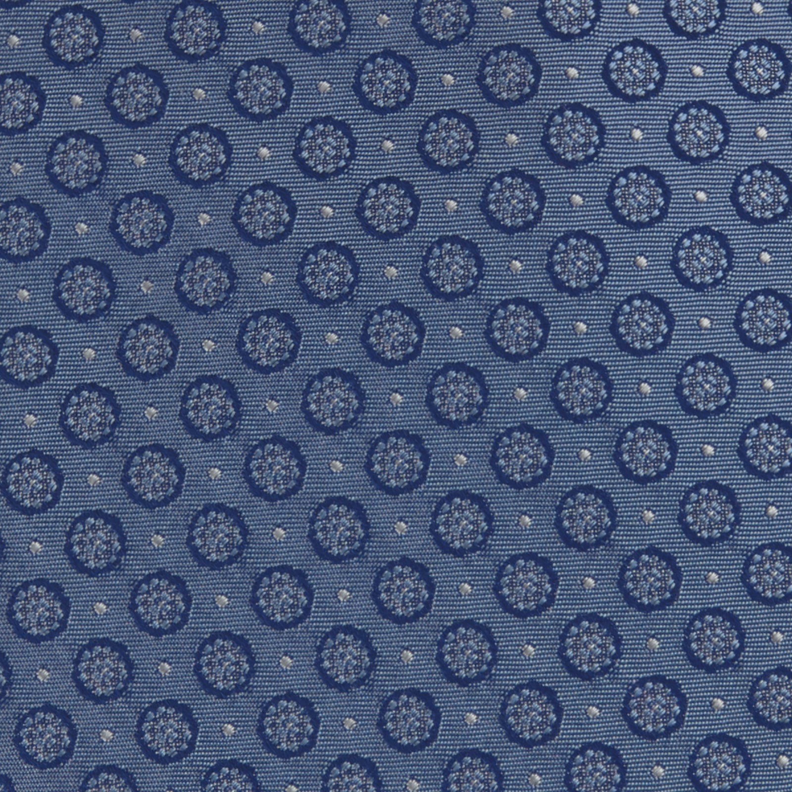 View 3 of product Light Blue Floral Spot Silk Tie