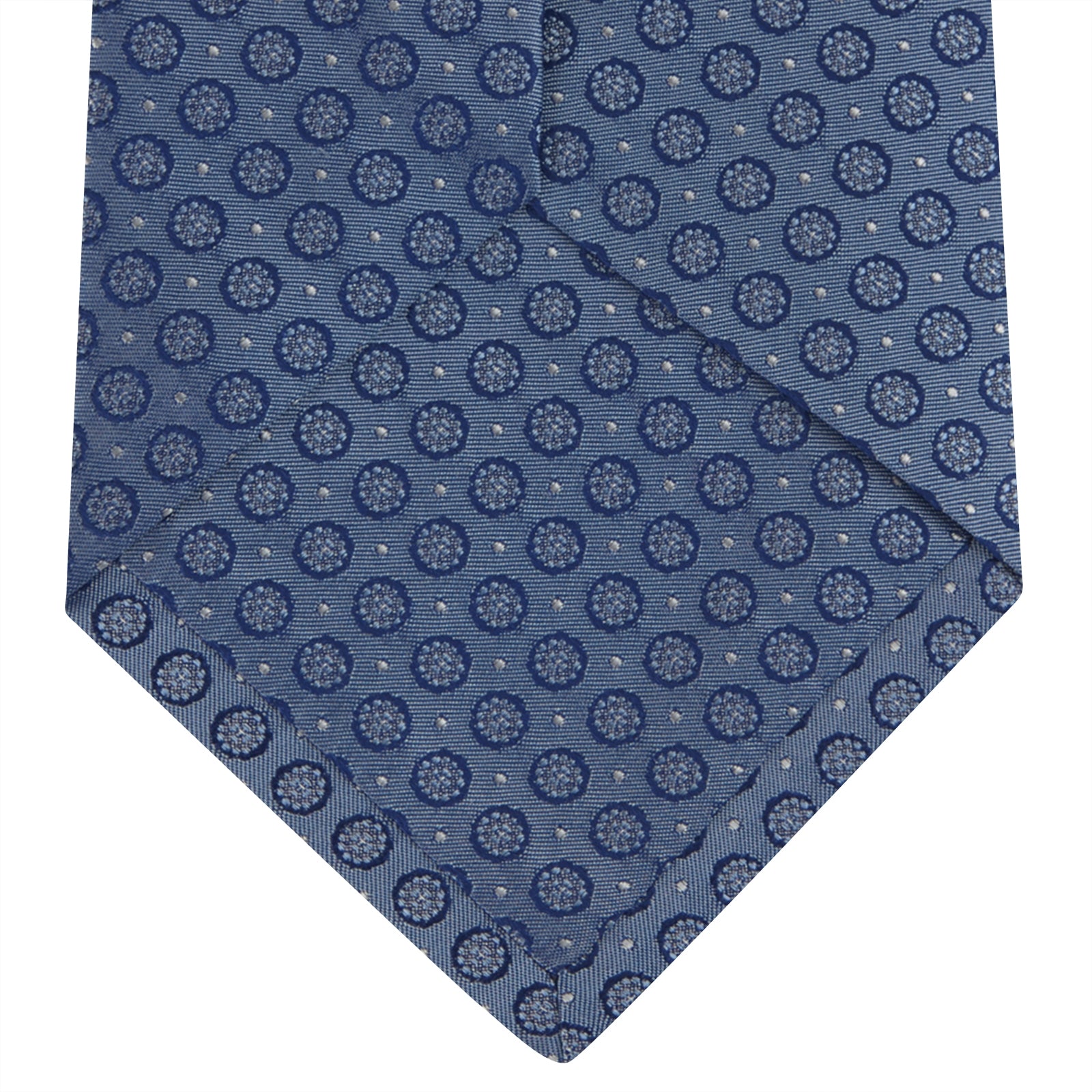 View 4 of product Light Blue Floral Spot Silk Tie