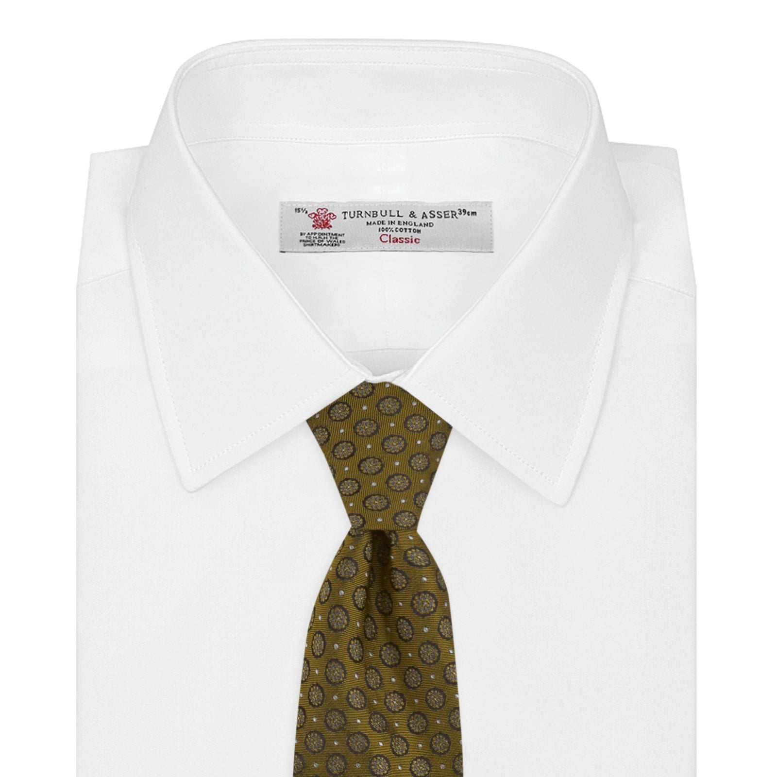 View 2 of product Gold Floral Spot Silk Tie