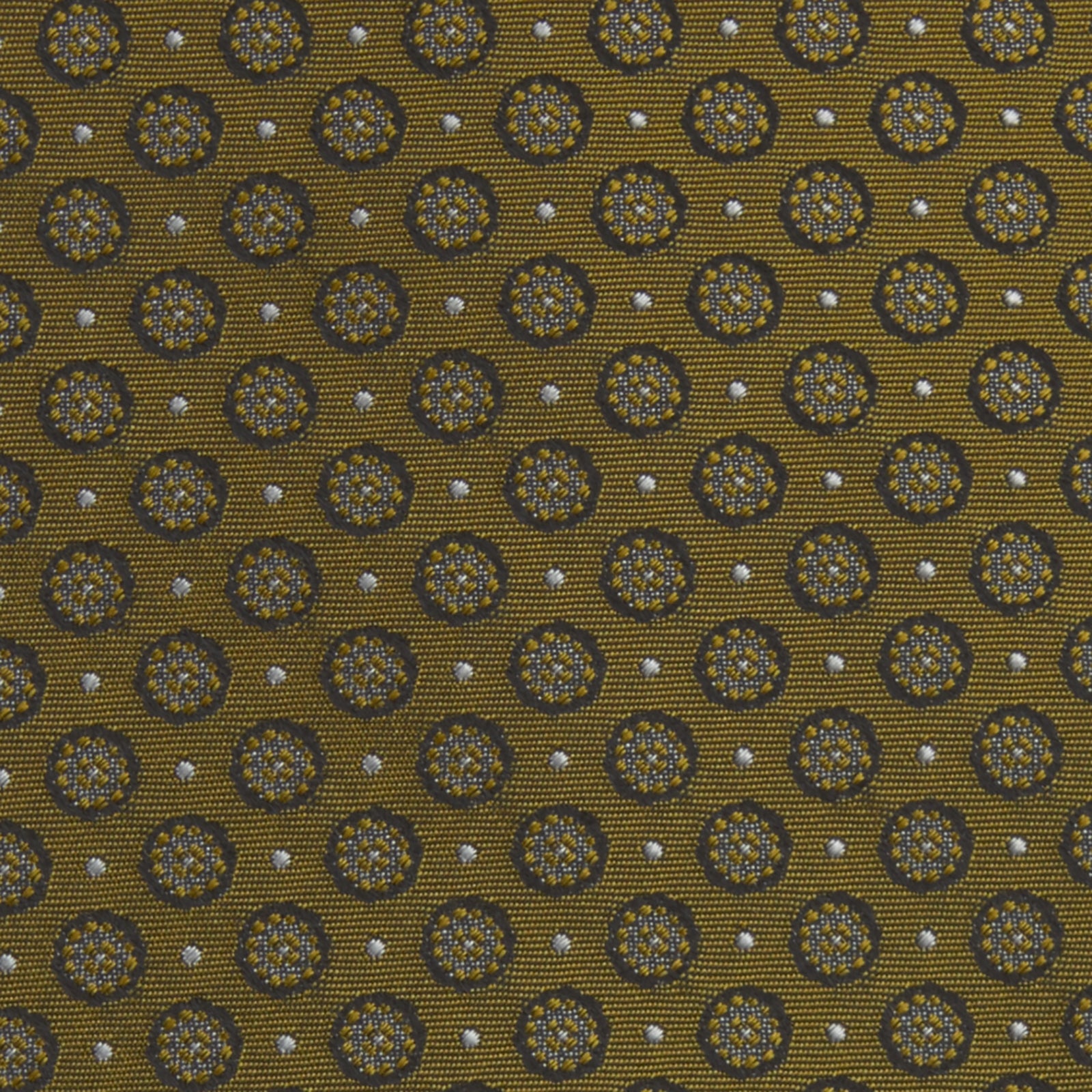 View 3 of product Gold Floral Spot Silk Tie
