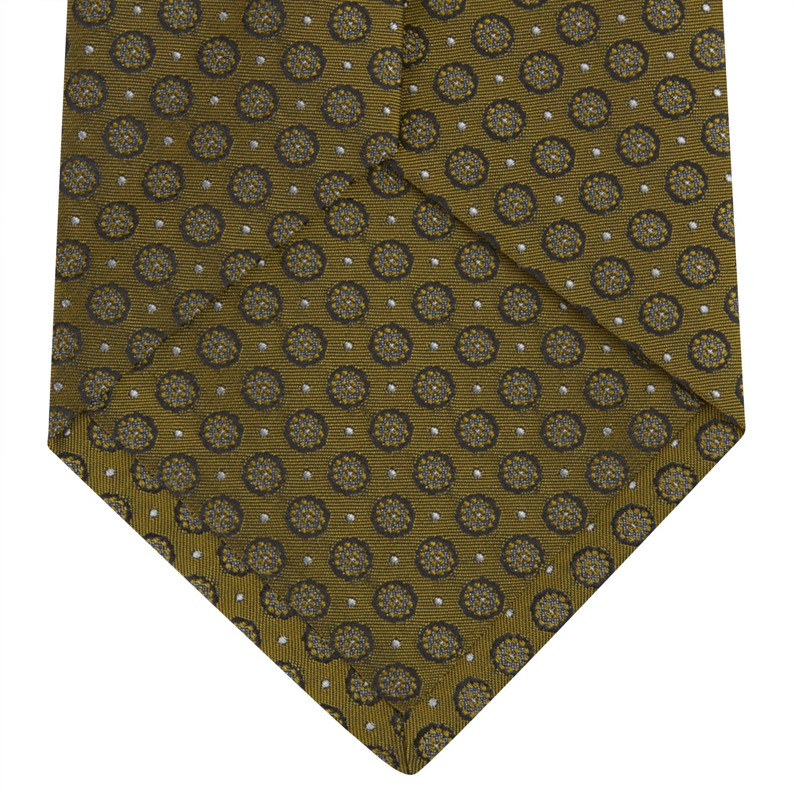 View 4 of product Gold Floral Spot Silk Tie