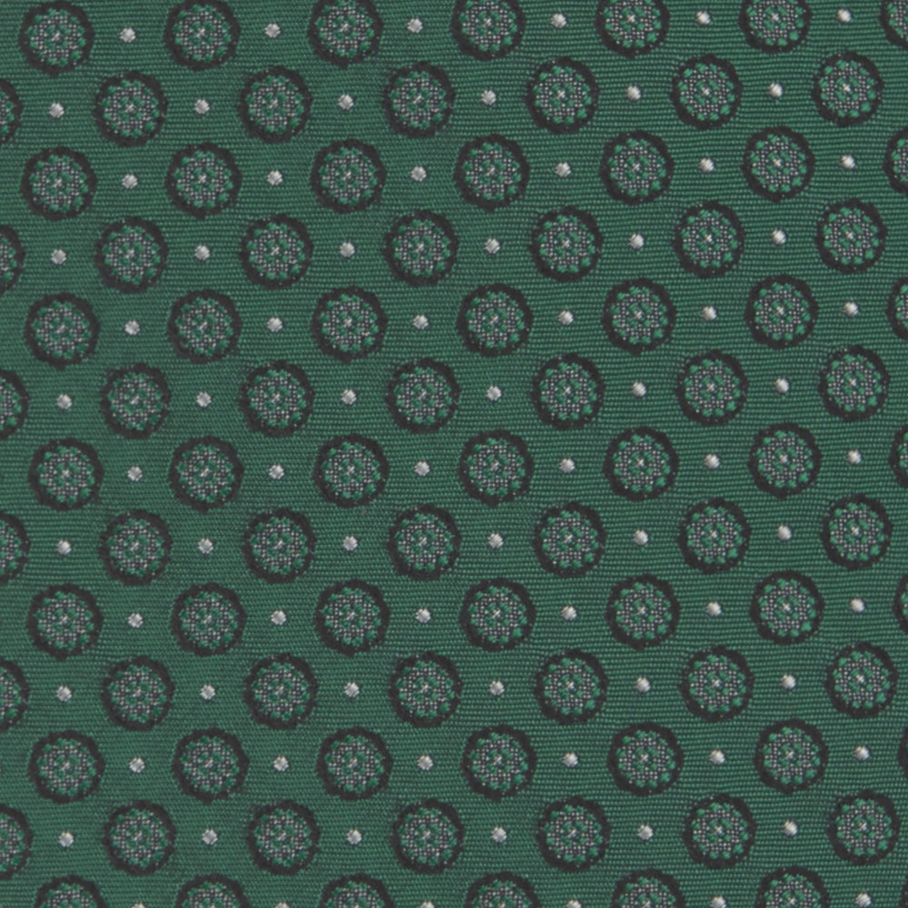 Green Floral Spot Silk Tie