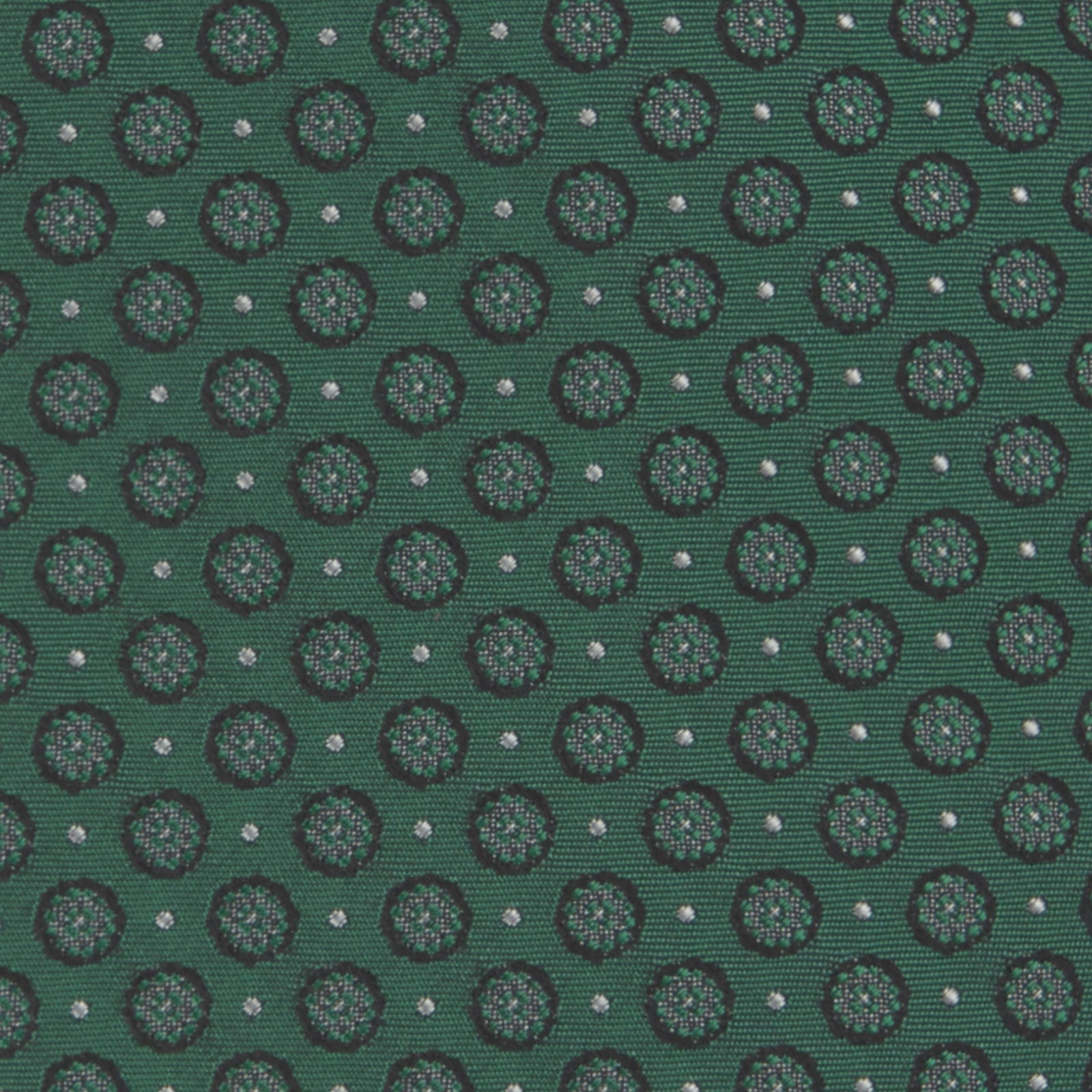 View 3 of product Green Floral Spot Silk Tie
