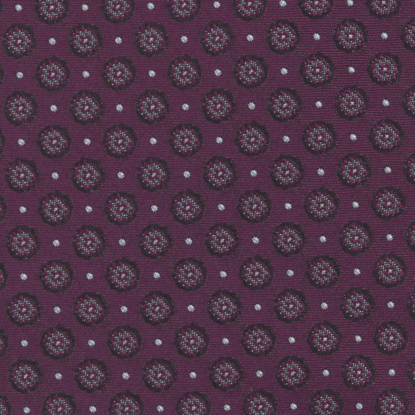 View 3 of product Wine Floral Spot Silk Tie