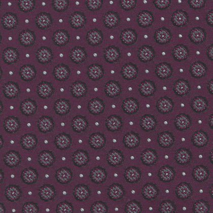 Wine Floral Spot Silk Tie Image 2