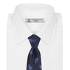View 2 of product Navy and Royal Blue Floating Paisley Silk Tie