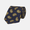 View 1 of product Navy and Gold Floating Paisley Silk Tie