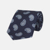 View 1 of product Navy and Light Blue Floating Paisley Silk Tie