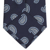 View 4 of product Navy and Light Blue Floating Paisley Silk Tie