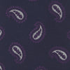 View 3 of product Navy and Plum Floating Paisley Silk Tie