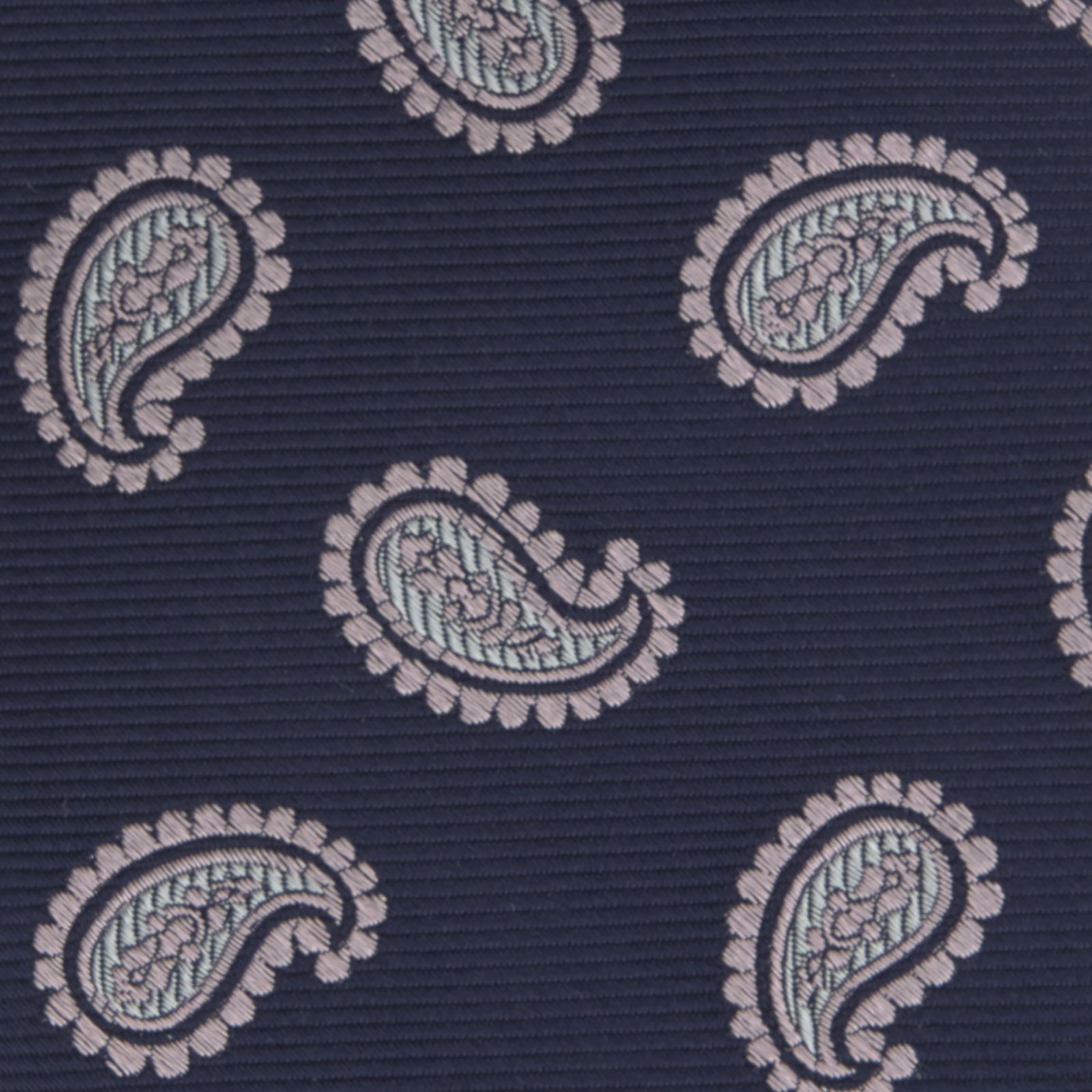 View 3 of product Navy and Light Pink Floating Paisley Silk Tie