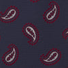 View 3 of product Navy and Burgundy Floating Paisley Silk Tie
