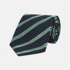 View 1 of product Navy, Green and White Multi Repp Stripe Silk Tie