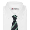View 2 of product Navy, Green and White Multi Repp Stripe Silk Tie