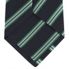 View 4 of product Navy, Green and White Multi Repp Stripe Silk Tie