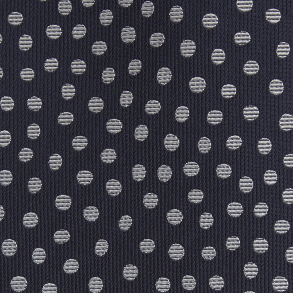 Navy and White Paint Spot Silk Tie