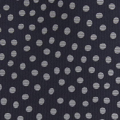 Navy and White Paint Spot Silk Tie Image 2