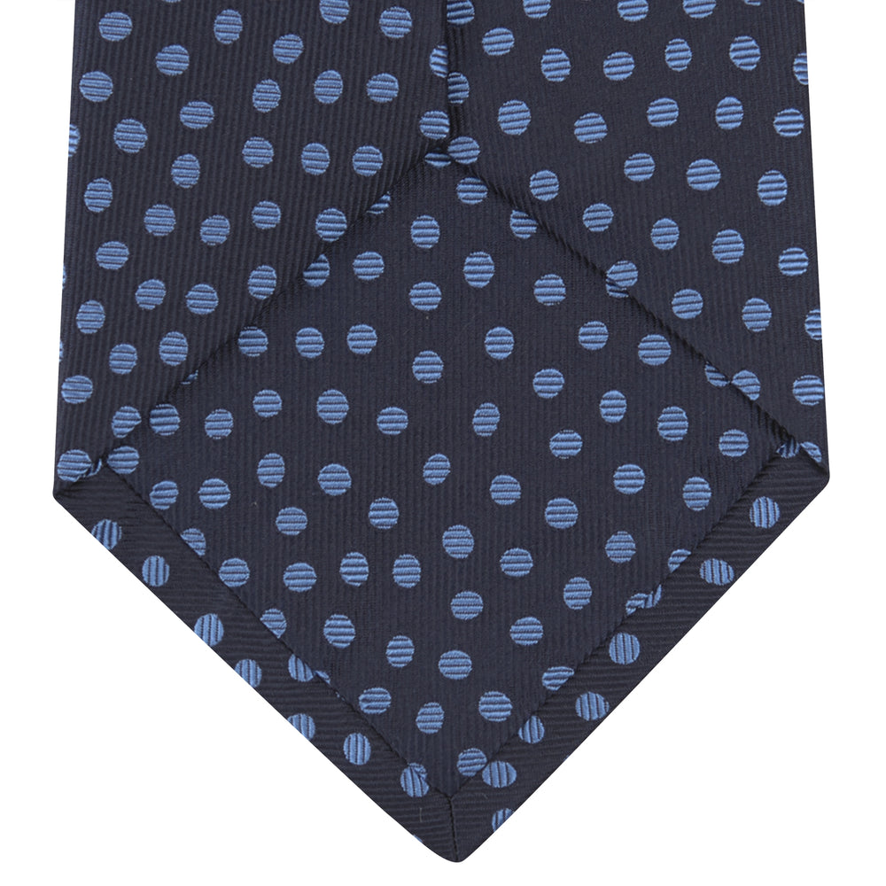 Navy and Blue Paint Spot Silk Tie