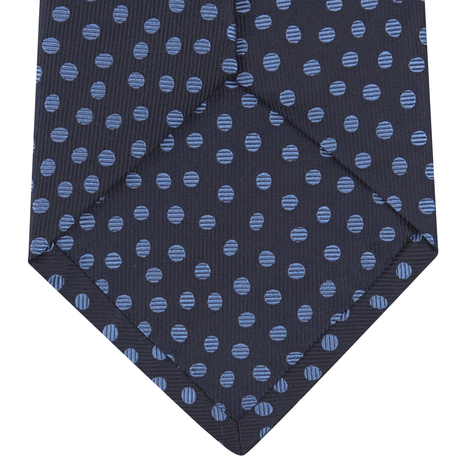 View 4 of product Navy and Blue Paint Spot Silk Tie