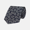 View 1 of product Navy and White Petal Paisley Silk Tie