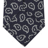 View 4 of product Navy and White Petal Paisley Silk Tie