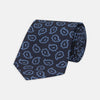 View 1 of product Navy and Blue Petal Paisley Silk Tie
