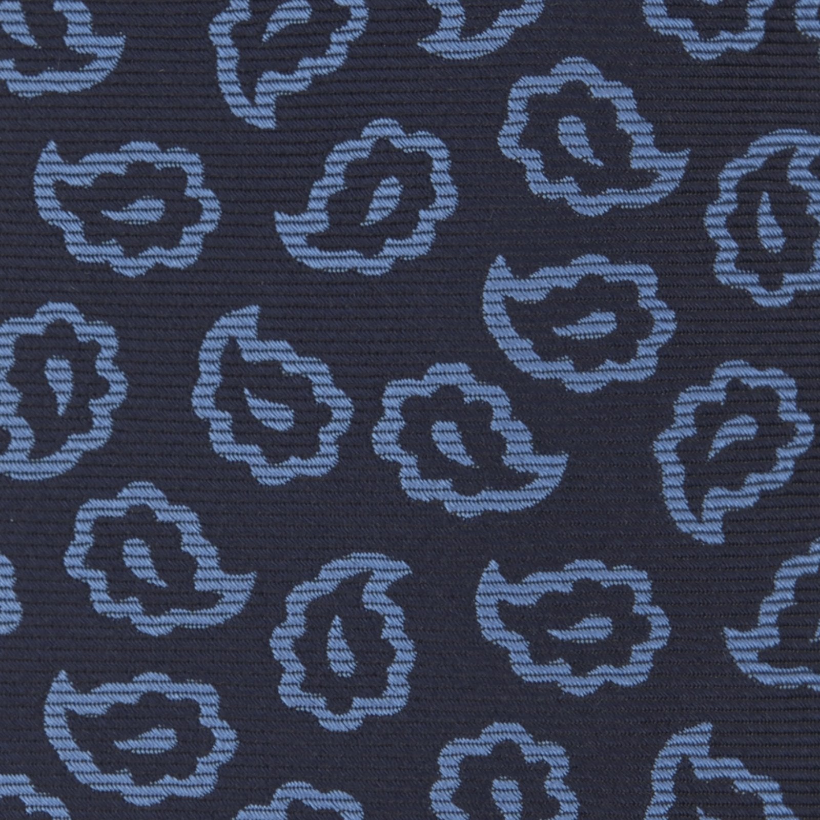 View 3 of product Navy and Blue Petal Paisley Silk Tie