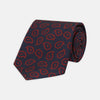 View 1 of product Navy and Red Petal Paisley Silk Tie