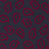 View 3 of product Navy and Red Petal Paisley Silk Tie