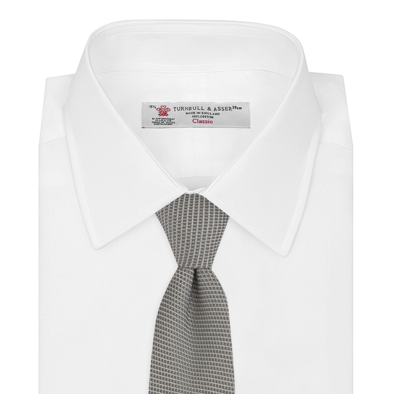 View 2 of product Light Grey Grenadine Silk Tie