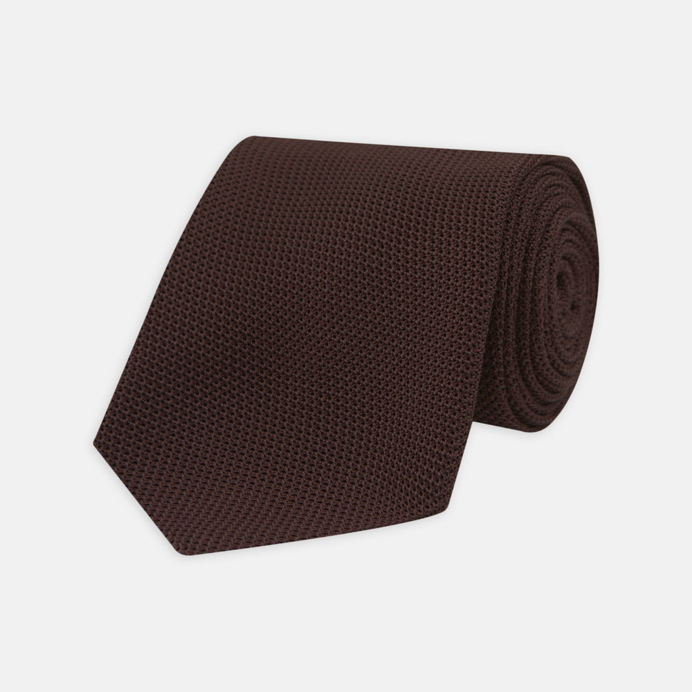 Burgundy Grenadine Silk Tie