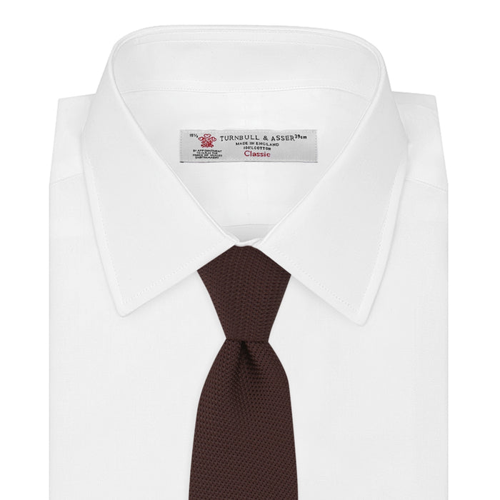Burgundy Grenadine Silk Tie Image 1