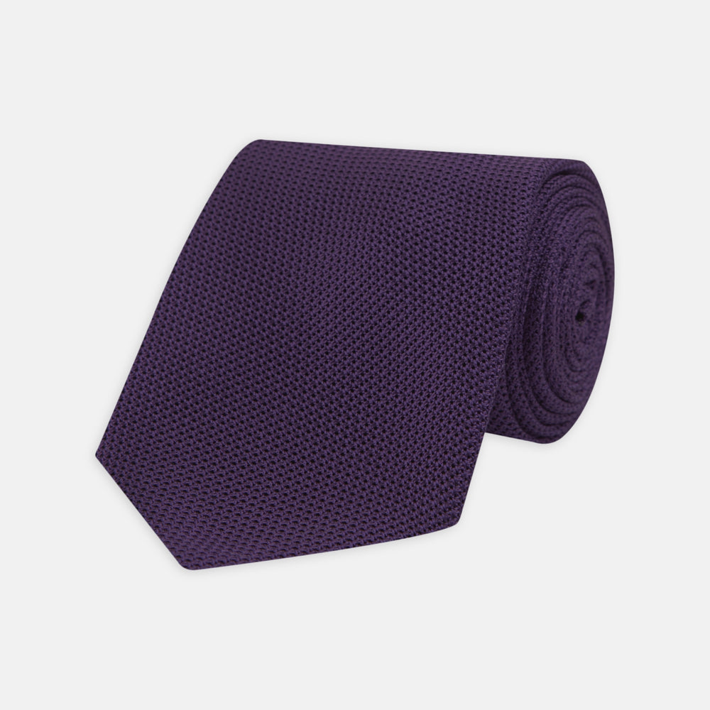 Plum Grenadine Silk Tie