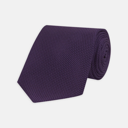 Plum Grenadine Silk Tie
