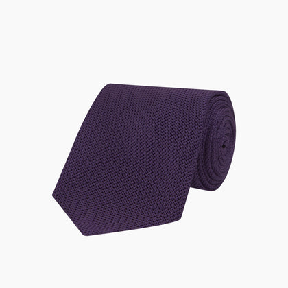 Plum Grenadine Silk Tie Image 4