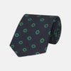 View 1 of product Navy and Green Emblem Spot Silk Tie