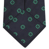 View 4 of product Navy and Green Emblem Spot Silk Tie